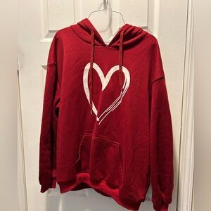 SHEIN hoodie heart xl